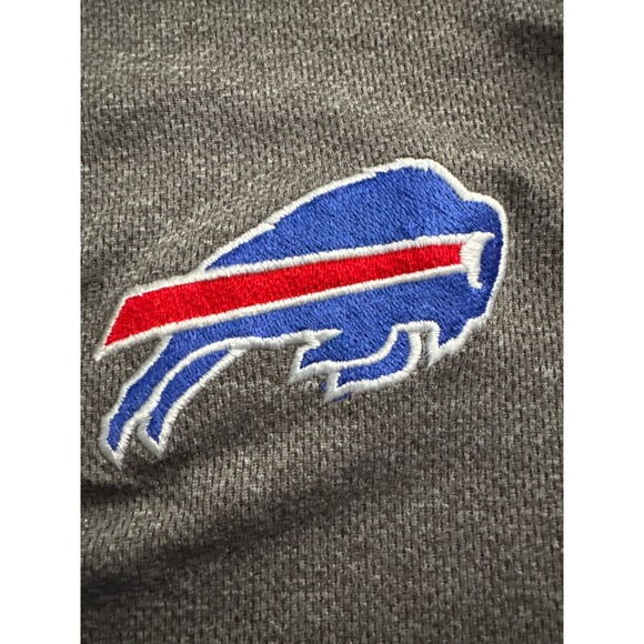Fanatics Buffalo Bills Polo Mens Size XLT Tall Gray Performance Short Sleeve NFL - Picture 4 of 7